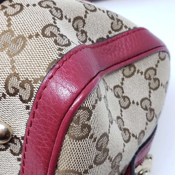 Gucci Canvas Vintage Small Boston Satchel Bag - Picture 11 of 16